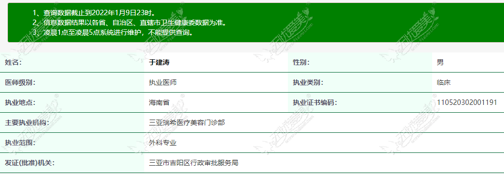 于建涛医生个人信息